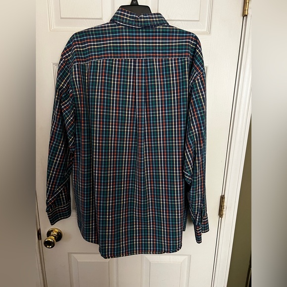 Men’s Roundtree & Yorke sz. XXL long sleeve button down shirt plaid - Picture 3 of 4
